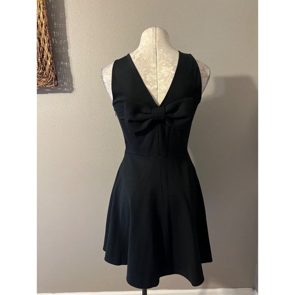 Kate Spade Dress 4 Black A Line Bow Back Stretch Pockets Career Church $289 - Picture 6 of 12